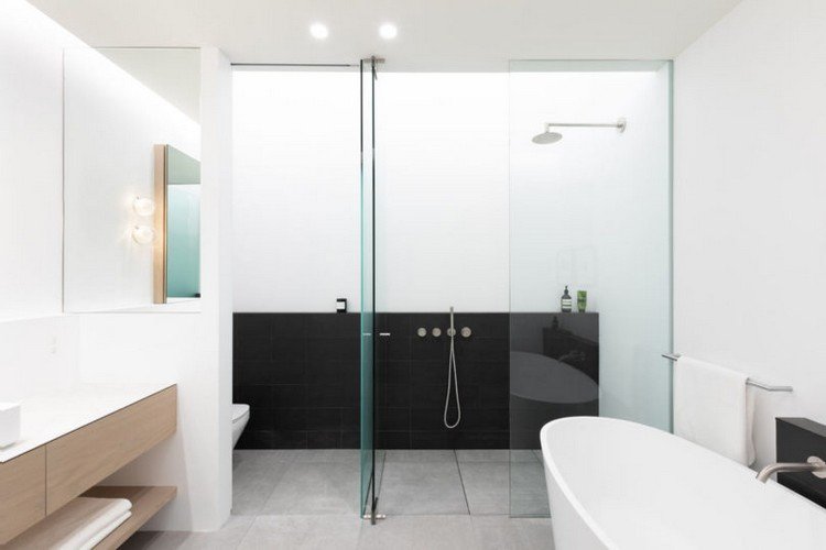 modernt badrum minimalistiskt neutralt