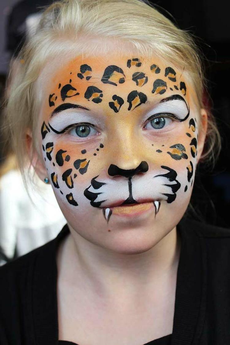 ansiktsmålning karneval leopard ansikte