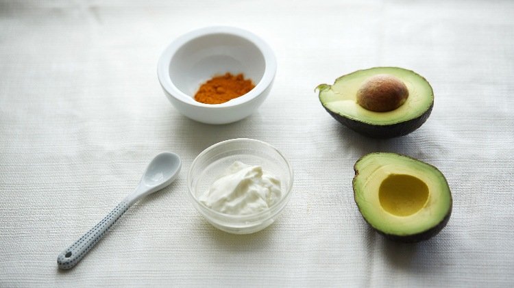 gurkmeja mask rynka recept avokado grekisk yoghurt stärkande vitamin e