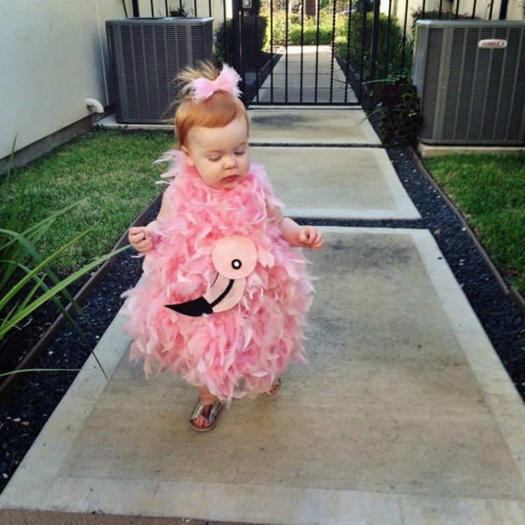 karneval kostym flicka rosa flamingo gör dig själv fjäderbåge hela kroppen