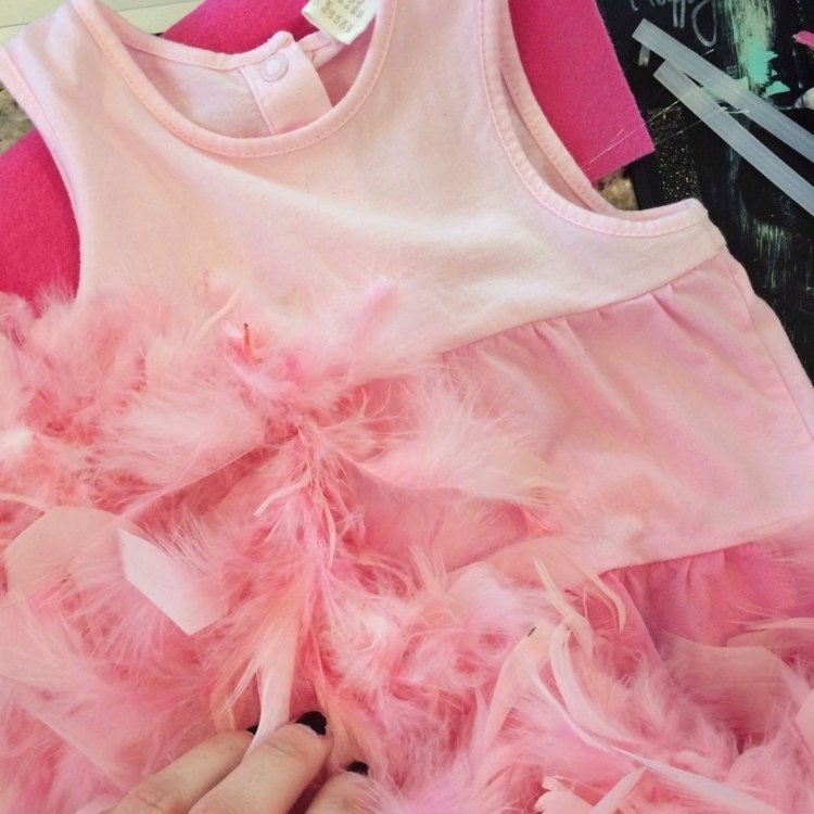 karneval kostymer barn tjejer bodysuit rosa fjäder fäst