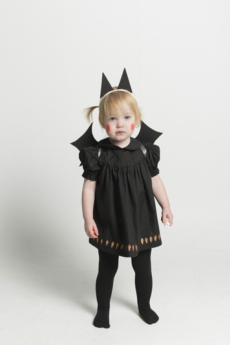 bat halloween djur kostymer barn öron klänning svarta leggings