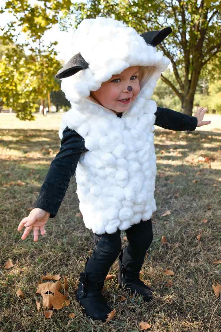 djur får kostymer för pojkar hantverk idéer halloween bomull bollar
