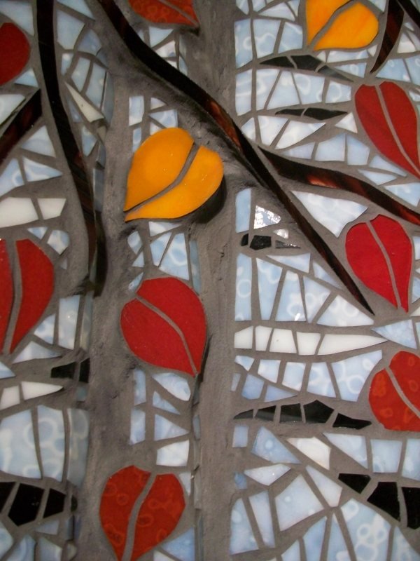 dekorativa-höst-mosaik-fönster-bilder-missfärgade-blad-måla-med-barn