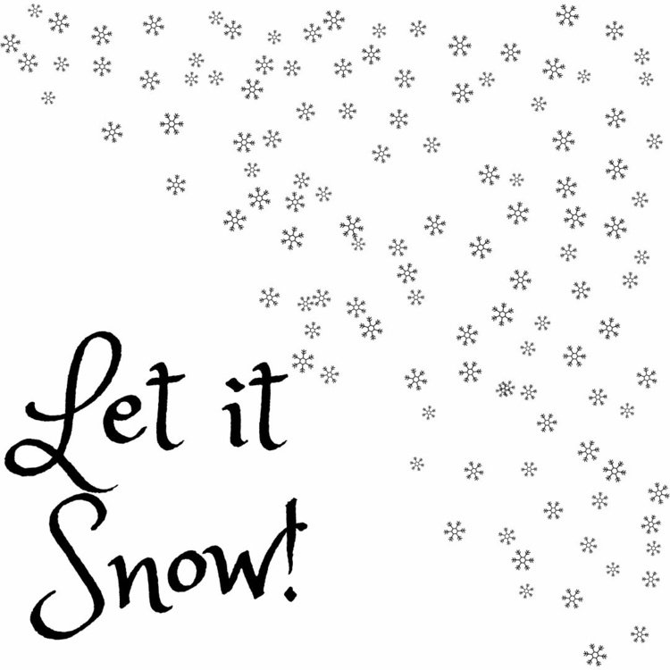 Bokstäver Let it Snow på engelska - Få fönster att se ut som jul med krita pennor