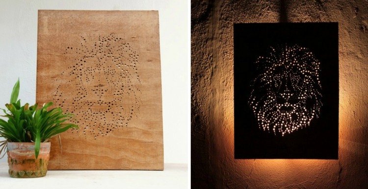 plywood-tinker-bild-hål-lejon-gör-ljus-effekt