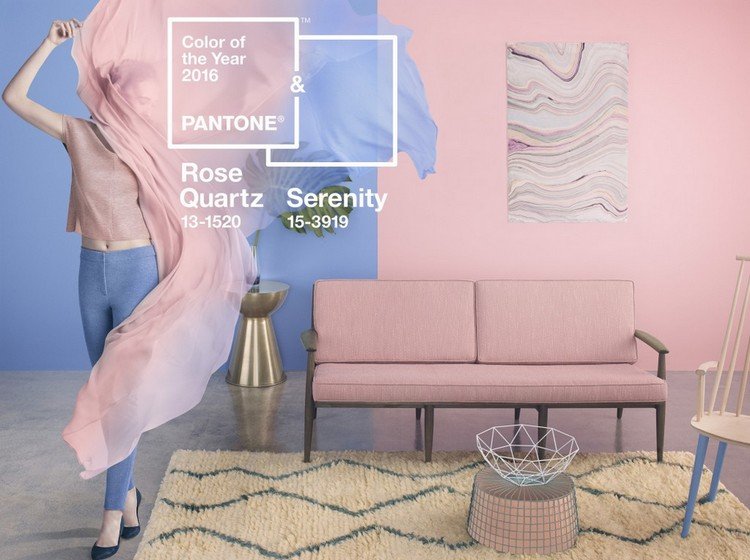 Trendfärger 2016 levande-baby-blå-rosa-vägg-färg-möbler
