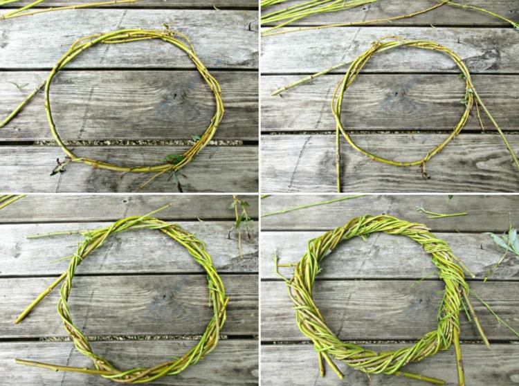 pilkrans deco instruktioner gör dig själv fläta slips wrap dekorera till jul