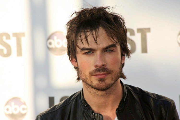frisyrer män medellång stökig look ian somerhalder