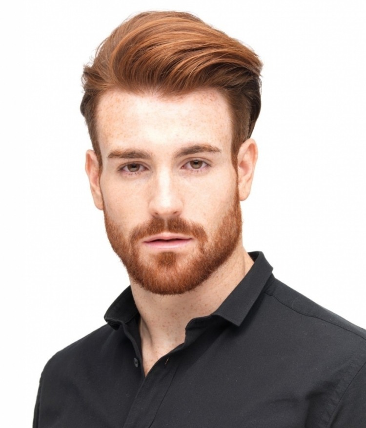 Man-frisyrer-2016-trender-sidoseparering-kort-hår-skägg-rödhårig
