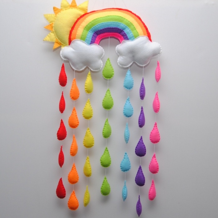 Sol-regnbåge-baby-leksaker-vagga-spjälsäng-mobil-färgglada-regndropp-filt