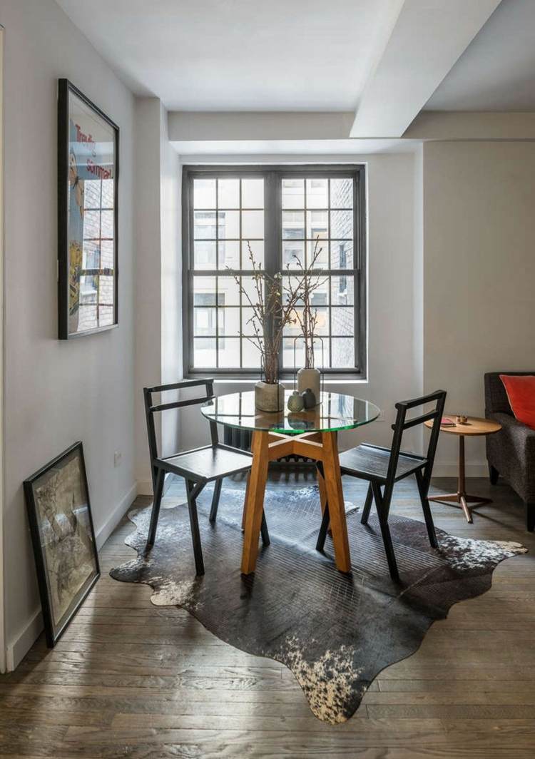 levande vägg mobil design matplats modernt fönster bord glas stolar