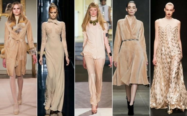 modetrender 2015 beige färg kappa klänning byxor damer