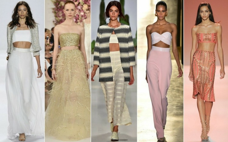 Mode 2015 outfits bandeau top sommar mode kvinnor