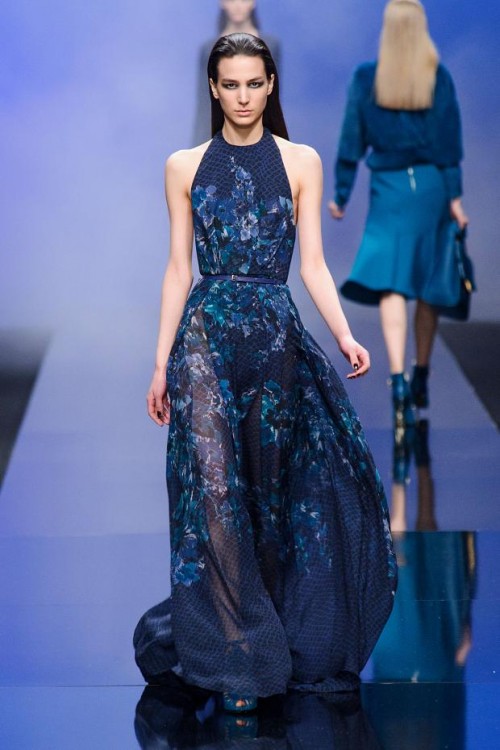 elie saab blå modefärger höstvinter 2013 2014 catwalk