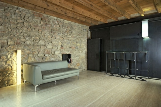 vardagsrum design idéer golv trä golvlampa trätak