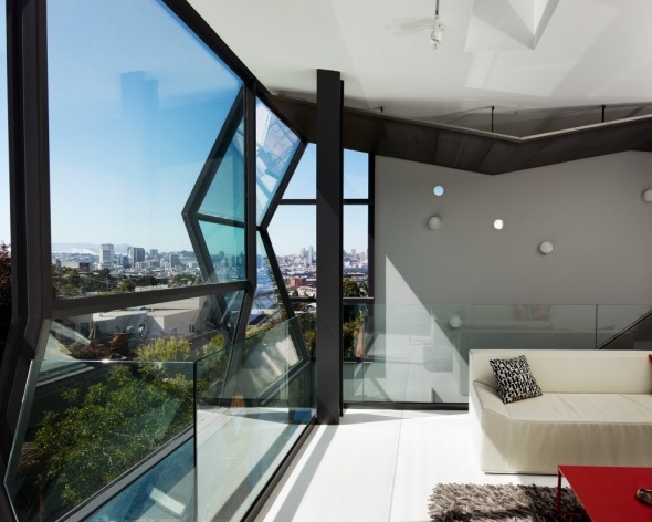 modern arkitektur-flip hus-san francisco-glas fasad