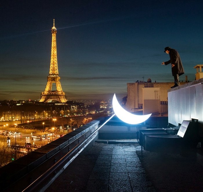 Takterrass Paris penthouse moderna innovativa bilder