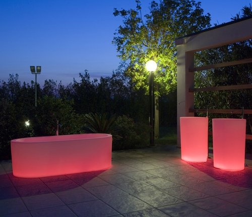 Moderna badkar LED -belysning utomhus Antonio Lupi OIO