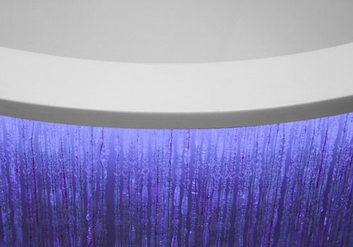 Aquamass blå LED -belysning badkar