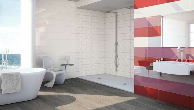 Väggplattor moderna ränder mönster badrum design design