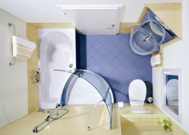 badrum-design-idéer-litet-badrum-utrymme-optimal användning