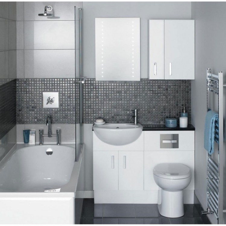 Modern badrumsdesign-kakel-litet-badrum-grått-litet-vitt
