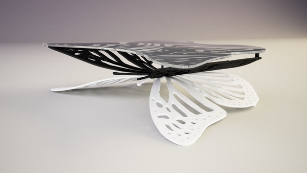 Moderna soffbord designkoncept glasskiva svart vit