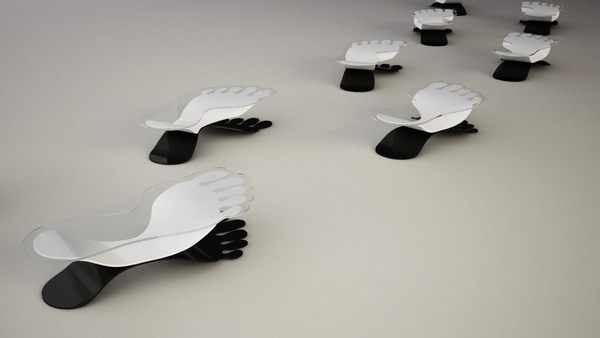 Moderna soffbord koncept fotspår svilen gabolov