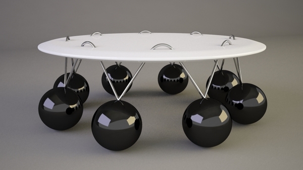 Moderna soffbord koncept pendel svart vit