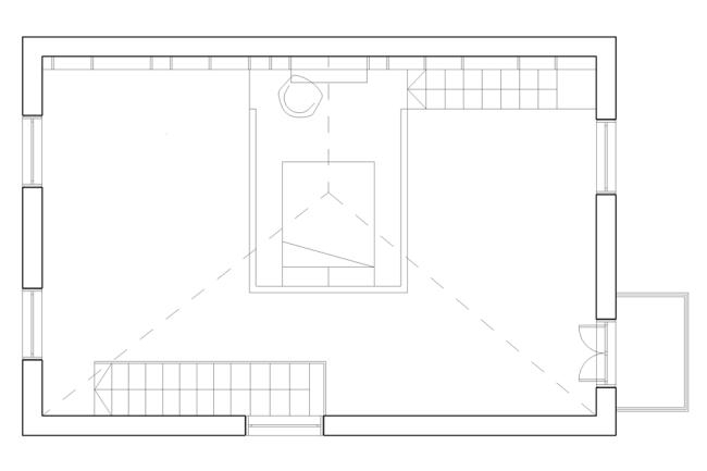 sovrum tak modern lägenhet på översta våningen av hantverk design