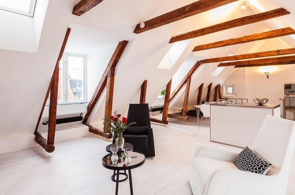 Modern vinds lägenhet stockholm öppen planlösning