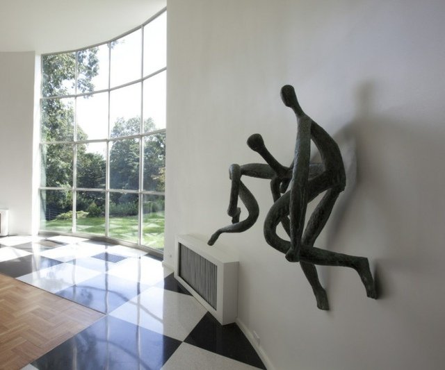 Skulpturidéer modern hall design väggmonterad