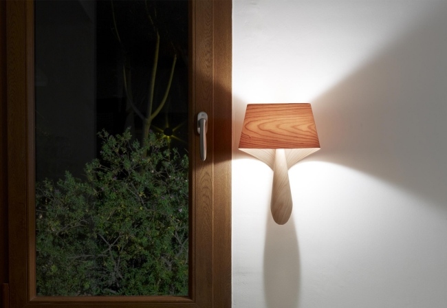 modern design lampor vägg trä faner böjd handgjord luft lzf