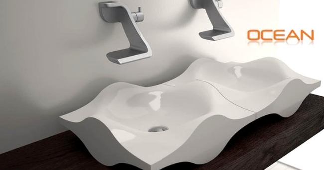 design tvättställ ocean bandini vit design innovativ modern
