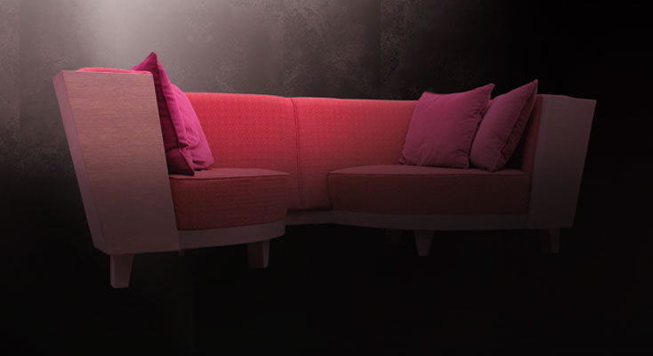 designmöbler för lorenzo bellini soffa röd