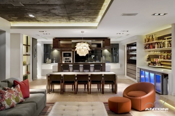 visa kök modern lägenhet design i Kapstaden