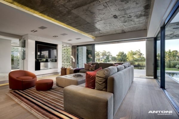 bekväm hörnsoffa modern lägenhet design i Kapstaden