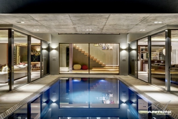 pool rektangulär modern designer lägenhet i Kapstaden