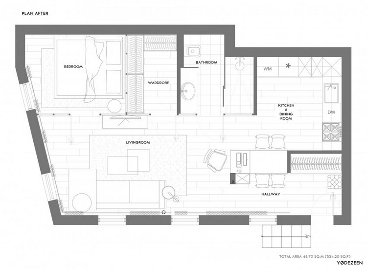 modern-anläggning-grå-mannlicher-stil-golv-plan-rum-design