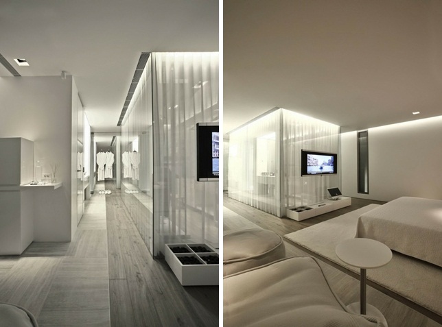 modern lägenhet badrum sovrum tv