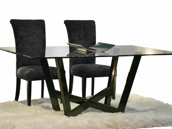 lyxigt matbord-svarta stolar matsal