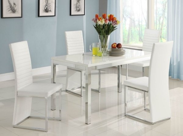 Modern-matsal-möbler-idéer-vit-design