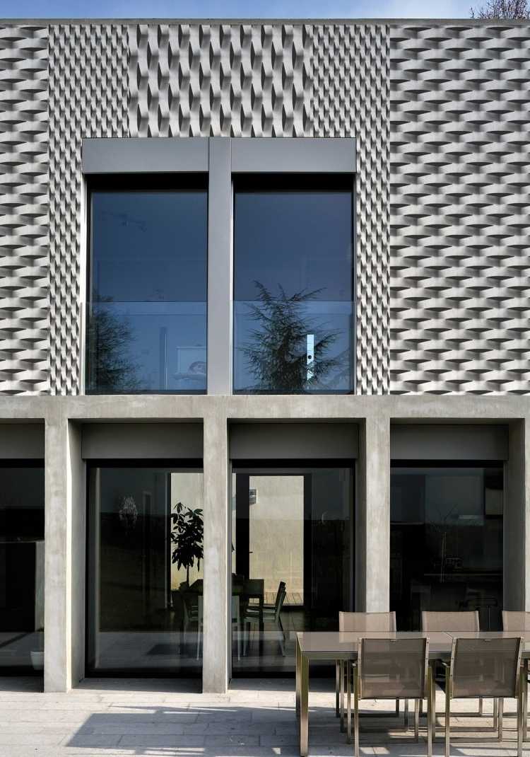 modern-fasad-design-utomhus-dekoration-svart-vit-struktur-realistisk-3d