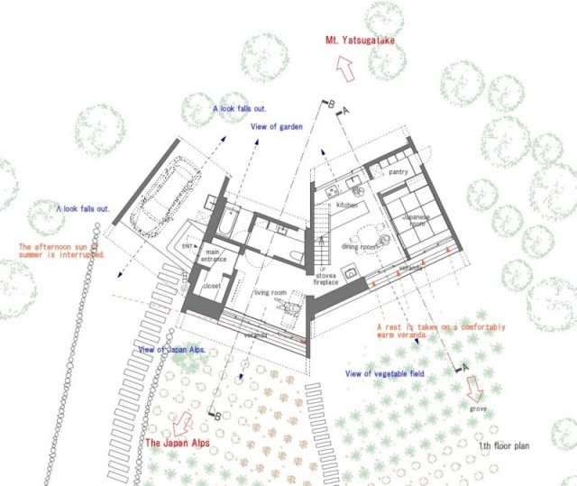 modern semester villa japan yatsugatake bergsområde