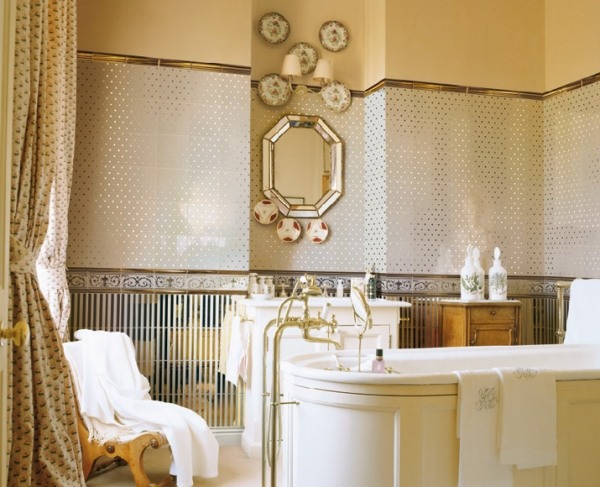 Lyxigt badrumsmöbler-väggplattor italienska-spegelplattor
