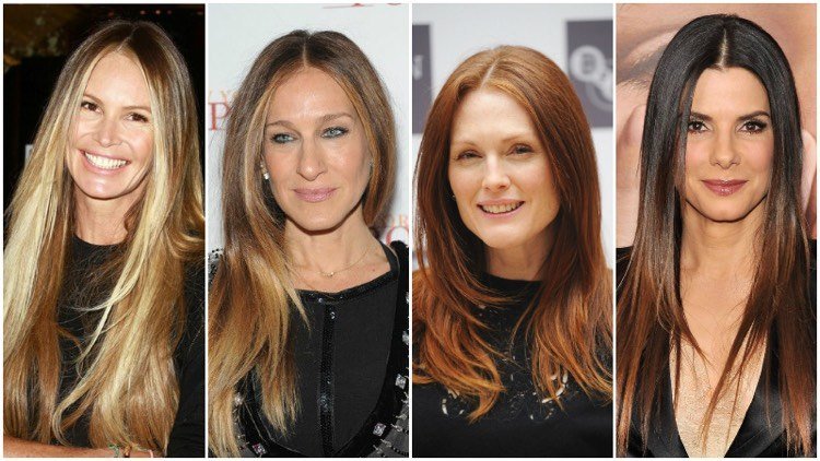 frisyrer-kvinnor-50-lång-hår-nivå-mitt avskiljning