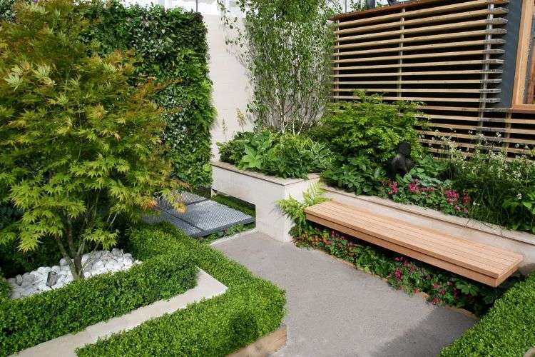 modern trädgård arkitektur trädgård design minimalistisk design plantering innergård