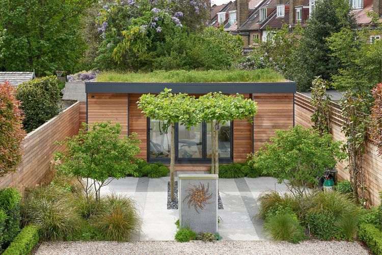 modern trädgård arkitektur trädgård design minimalistisk design vertikala träd