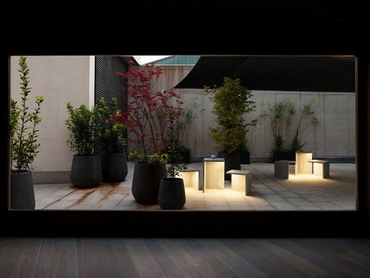 Modern trädgårdsbelysning ledde utemöbler-betong-Tom-Vibia